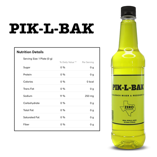 PIK-L-BAK Pickle Juice Mixer Bottle (6 pack)